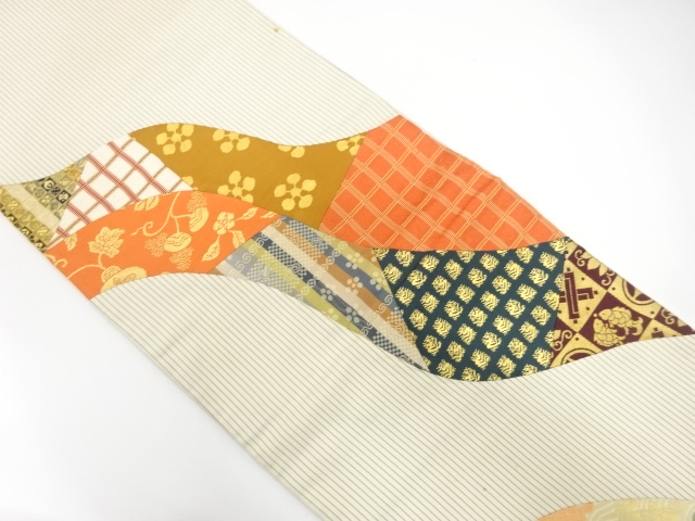 JAPANESE KIMONO / ANTIQUE FUKURO OBI / SILK / TRADITIONAL PATTERN